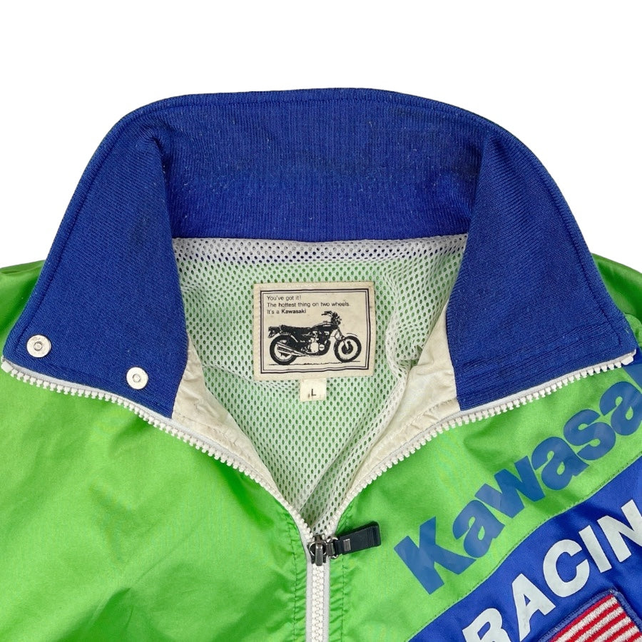 Vintage Kawasaki Racing Team Zip up Jacket Racing Equipment